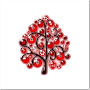 Red Glass Ornaments Posters and Art